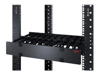 APC Horizontal Cable Manager Single-Sided with Cover - panel de control de cables con tapa - 1U
