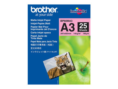  BROTHER  BP - papel - mate - 25 hoja(s) - A3 - 145 g/m²BP60MA3