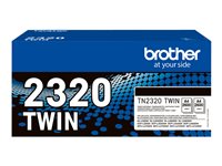Brother TN2320 TWIN - paquete de 2 - Alto rendimiento - negro - original - cartucho de tóner
