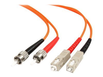  STARTECH.COM  2m Fiber Optic Cable - Multimode Duplex 62.5/125 - LSZH - ST/SC - OM1 - ST to SC Fiber Patch Cable (FIBSTSC2) - cable de red - 2 mFIBSTSC2