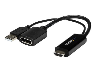  STARTECH.COM  4K 30Hz HDMI to DisplayPort Video Adapter w/ USB Power - 6 in - HDMI 1.4 (Male) to DP 1.2 (Female) Active Monitor Converter (HD2DP) - cable adaptador - DisplayPort / HDMI - 25.5 cmHD2DP