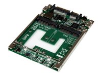 StarTech.com Adaptador Conversor de SSD mSATA Doble a SATA RAID de 2,5 Pulgadas - Convertidor - controlador de almacenamiento - mSATA - SATA 6Gb/s