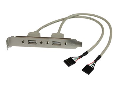  STARTECH.COM  Adaptador de Placa  USB A Hembra de 2 puertos - panel USB - USB a 5 patillas en líneaUSBPLATE