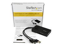 StarTech.com Adaptador de Viajes A/V 3-en-1 HDMI a DisplayPort, VGA o DVI - 1920x1200 - Conversor de Vídeo - vídeo conversor