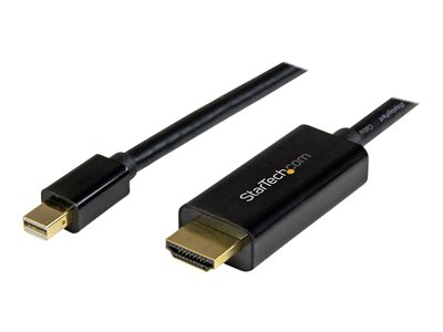  STARTECH.COM  Cable Conversor Mini DisplayPort a HDMI de 1m - Color Negro - Ultra HD 4K - cable adaptador - DisplayPort / HDMI - 1 mMDP2HDMM1MB