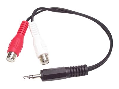  STARTECH.COM  Cable Convertidor Adaptador Audio 15cm Mini Jack 3,5 mm a RCA Estéreo - Conversor Clavija MiniJack a RCA Rojo Blanco - cable de audio - 15.24 cmMUMFRCA