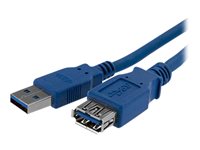 StarTech.com Cable de 1m de Extensión Alargador Pasivo USB 3.0 SuperSpeed - Macho a Hembra USB A - Extensor - Azul - cable alargador USB - USB Tipo A a USB Tipo A - 1 m