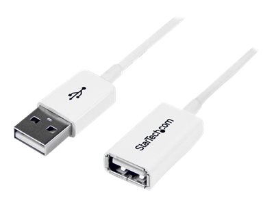  STARTECH.COM  Cable de 1m de Extensión Alargador USB 2.0 de alta velocidad Hi Speed - Macho a Hembra USB A - Extensor - Blanco - cable alargador USB - USB a USB - 1 mUSBEXTPAA1MW