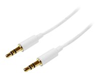 StarTech.com Cable de 3 metros Delgado de Audio Estéreo Mini Jack de 3,5mm - Blanco - Macho a Macho - cable de audio - 3 m