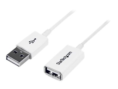  STARTECH.COM  Cable de 3m de Extensión Alargador USB 2.0 de alta velocidad Hi Speed - Macho a Hembra USB A - Extensor - Blanco - cable alargador USB - USB a USB - 3 mUSBEXTPAA3MW