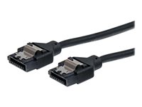 StarTech.com Cable SATA Serial ATA 45cm Cable Redondo con Cierre de Seguridad  Bloqueo con Pestillo - Extensor Latching - Negro - Cable SATA - 45.7 cm