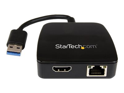  STARTECH.COM  Replicador de Puertos Universal USB 3.0 de viajes para Portátiles Mini Estación de Conexión con Ethernet Gigabit y HDMI - estación de conexión - USB - HDMI - GigEUSB31GEHD