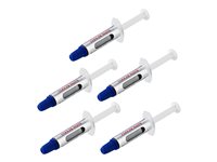 StarTech.com Thermal Paste, High Performance Thermal Paste, Pack of 5 Re-sealable Syringes (1.5g / each), Metal Oxide Heat Sink Compound, CPU Thermal Paste, Thermal Glue, RoHS / CE - GPU Grease (SILV5-THERMAL-PASTE) - pasta térmica - alto rendimiento