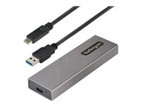 StarTech.com USB-C 10Gbps to M.2 NVMe or M.2 SATA SSD Enclosure, Tool-free M.2 PCIe/SATA NGFF SSD Enclosure, Portable Aluminum Case, USB Type-C & USB-A Host Cables, For 2230/2242/2260/2280 - Works w/ Thunderbolt 3 (M2-USB-C-NVME-SATA) - caja de almacenamiento - M.2 Card (PCIe NVMe & SATA) - USB-C 3.2 (Gen 2)
