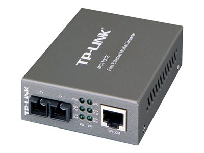  TP-LINK  MC110CS - conversor de soportes de fibra - 10Mb LAN, 100Mb LANMC110CS