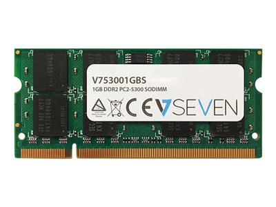  V7  - DDR2 - módulo - 1 GB - SO-DIMM de 200 contactos - 667 MHz / PC2-5300 - sin búferV753001GBS