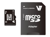  V7  VAMSDH4GCL4R-2E - tarjeta de memoria flash - 4 GB - microSDHCVAMSDH4GCL4R-2E